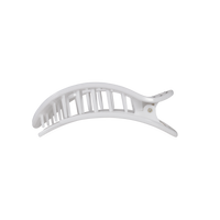 Flat Round | White Polka Dot Party | Medium Hair Clip