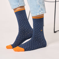 Combed cotton socks square - Starry night