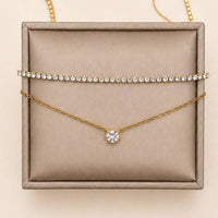 18K STAINLESS STEEL TARNISH FREE LAYERED NECKLACE