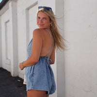 Chambray Denim Romper