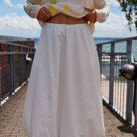 Bubble Hem Maxi Skirt