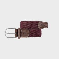 Elastic braided belt — Wine Red