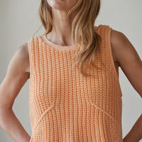 Carmine Crochet Layered Top