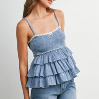 Denim Layered Cami