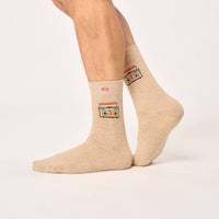 Combed cotton socks with patterns - Boombox