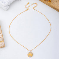 Gold Seashell Medallion Necklace