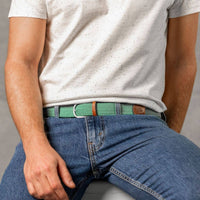 Elastic Braided Belt Golf Green