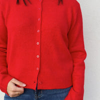 Medina Cardigan: Festive Red