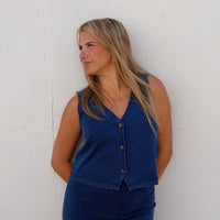 Noelle Jersey Denim Top