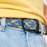 Multicolored elastic braided belt - Cusco
