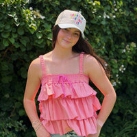 Ruffled Checkered Cami