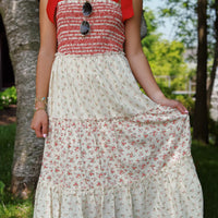 Americana Flower Print Dress