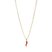 Hot Chilli Gold Charm Necklace