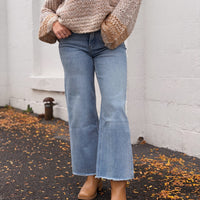 Casey High Rise Ankle Wide Jeans