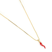 Hot Chilli Gold Charm Necklace