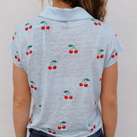 Cherry Embroidery Polo
