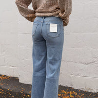 Casey High Rise Ankle Wide Jeans