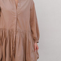 Bubble Hem Shirt Dress