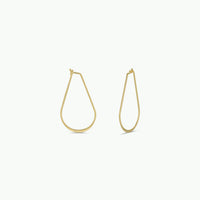 Gold Long Oval Hoop