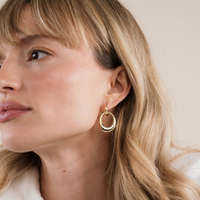 Gold Hoop - Coupled - Earrings