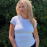 Suri Rib Cap Sleeve Tee