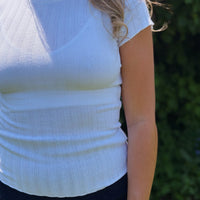 Suri Rib Cap Sleeve Tee