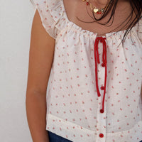 Ditsy Print Ribbon Tie Tank