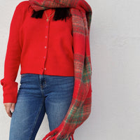 Medina Cardigan: Festive Red