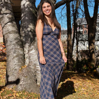Dylan Plaid Maxi Dress