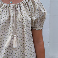 Ruffled Hem Puff Sleeve Mini