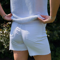 Hailey High Rise Short: Optic White