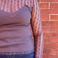 Cherie Lace Mock Neck