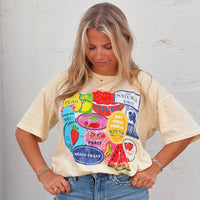Fruit Stickers Oversized Tee