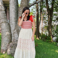 Americana Flower Print Dress