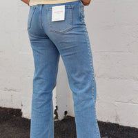 Studded Ankle Slim Wide Jean