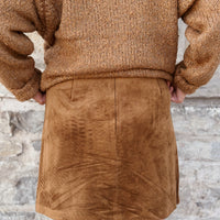 Ciera Faux Suede Mini Skirt