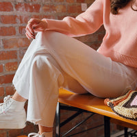 Meg High Rise Fab Ab Long: Optic White