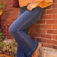 Honor Mid Rise Dark Wash Flare