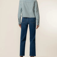 Aubrey Crop Denim Shirt