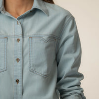 Aubrey Crop Denim Shirt