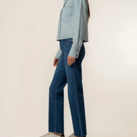 Aubrey Crop Denim Shirt
