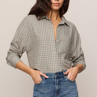 River Plaid Button Up: Emerald Cove