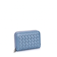 Mini Woven Wallet: Blue