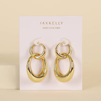 Gold Hoop - Coupled - Earrings