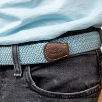 Cloud Blue Elastic Braided Belt