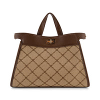 Zola Turn Lock Top Handle Satchel Bag