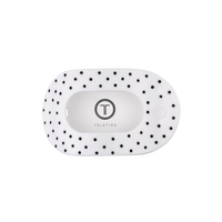 Flat Round | White Polka Dot Party | Medium Hair Clip