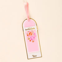Acrylic Bookmark: Dainty Floral Pink