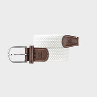 Coco White Braided Elastic Belt
