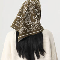 Paisley Knit Triangle Scarf